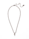 T Initial Paperclip Pendant Necklace