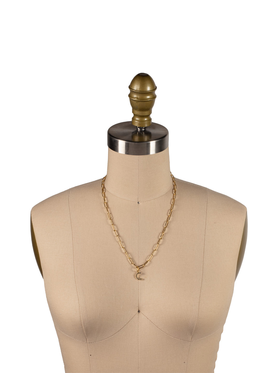 C Initial Paperclip Pendant Necklace - NFB3BGCRY