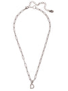 D Initial Paperclip Pendant Necklace