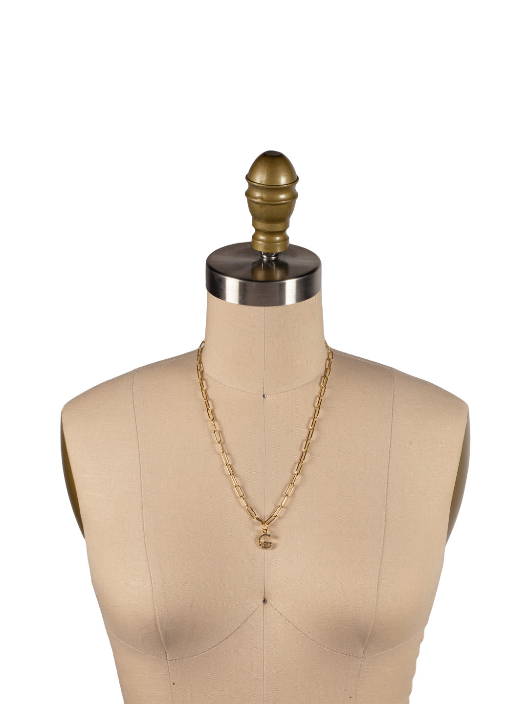 G Initial Paperclip Pendant Necklace - NFB7BGCRY