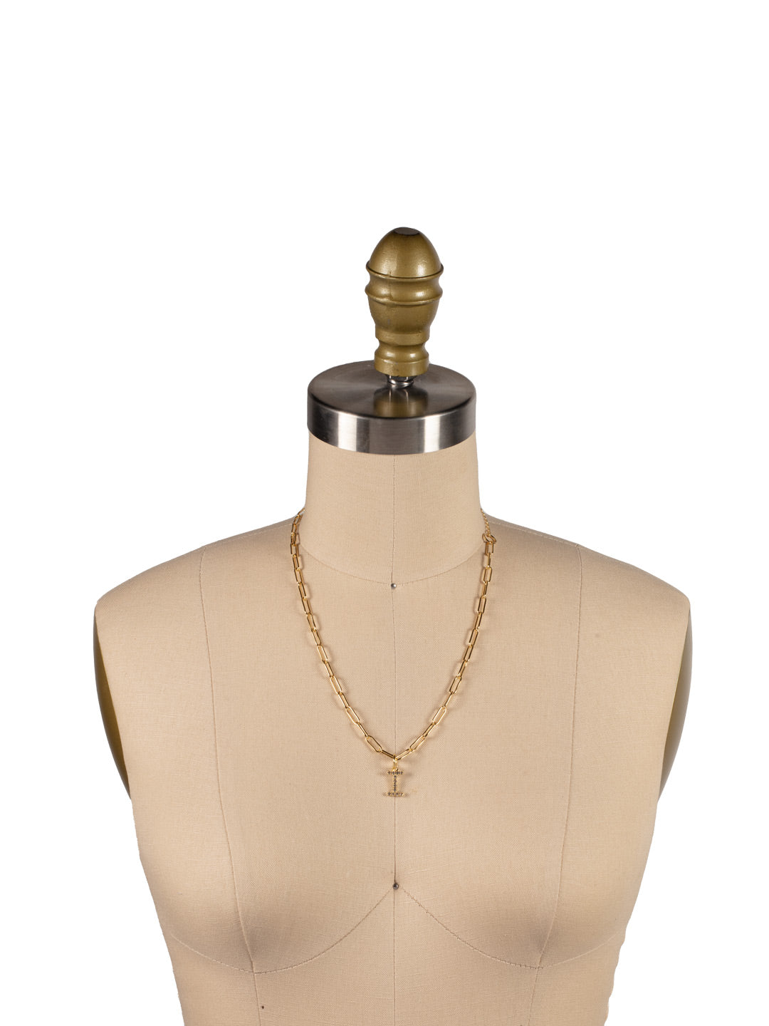 I Initial Paperclip Pendant Necklace - NFB9BGCRY