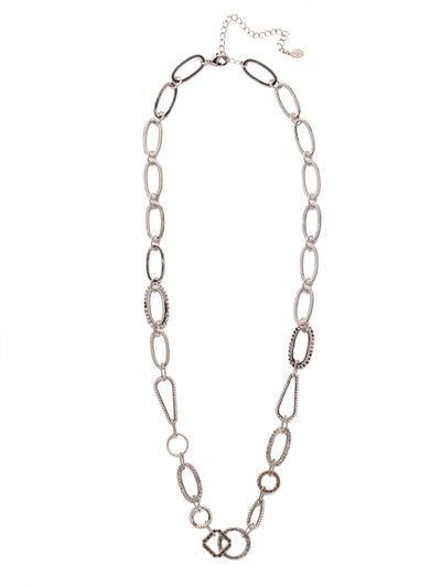 Ramona Long Necklace - NFC1PDSNB - <p>The Ramona Long Necklace features various shapes of rhinestone links, connecting at the base of the neck with an adjustable chain and secured with a lobster claw clasp. From Sorrelli's Snow Bunny collection in our Palladium finish.</p>