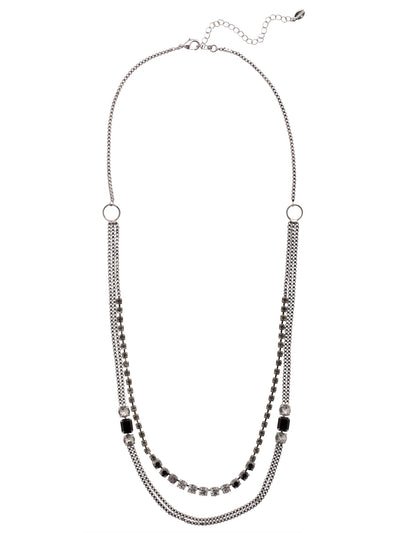 Miriam Layered Long Necklace - NFC4PDSNI - <p>Adjustable and secured with a lobster claw clasp, the Miriam Layered Long Necklace features box chains and crystals to create an effortless layered look. From Sorrelli's Starry Night collection in our Palladium finish.</p>