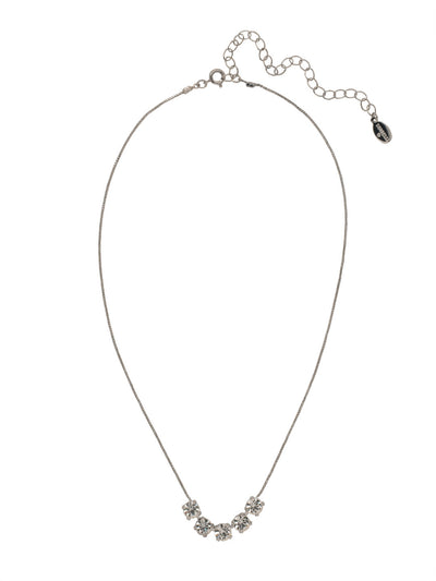 Shaughna Tennis Necklace - NFC84ASCRY - <p>The Shaughna Tennis Necklace features five crystals on a delicate adjustable chain. From Sorrelli's Crystal collection in our Antique Silver-tone finish.</p>