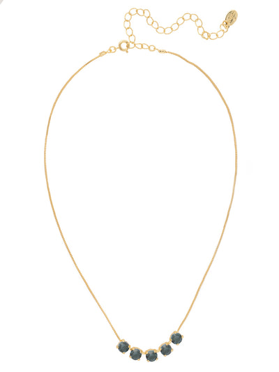 Shaughna Tennis Necklace - NFC84BGMON - <p>The Shaughna Tennis Necklace features five crystals on a delicate adjustable chain. From Sorrelli's Montana collection in our Bright Gold-tone finish.</p>
