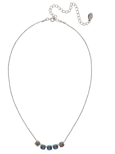 Shaughna Tennis Necklace - NFC84PDASP - <p>The Shaughna Tennis Necklace features five crystals on a delicate adjustable chain. From Sorrelli's Aspen SKY collection in our Palladium finish.</p>