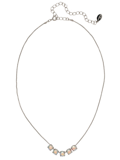 Shaughna Tennis Necklace - NFC84PDCAB - <p>The Shaughna Tennis Necklace features five crystals on a delicate adjustable chain. From Sorrelli's Crystal Aurora Borealis collection in our Palladium finish.</p>