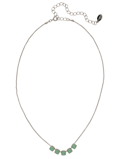 Shaughna Tennis Necklace - NFC84PDPAC - <p>The Shaughna Tennis Necklace features five crystals on a delicate adjustable chain. From Sorrelli's Pacific Opal collection in our Palladium finish.</p>