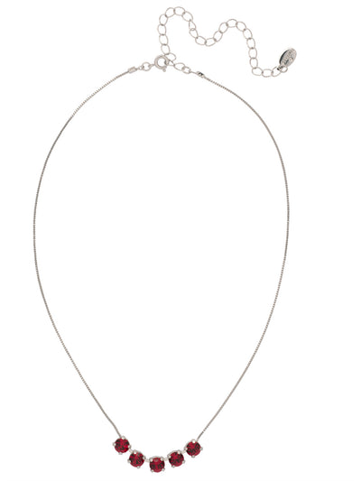 Shaughna Tennis Necklace - NFC84PDSI - <p>The Shaughna Tennis Necklace features five crystals on a delicate adjustable chain. From Sorrelli's Siam collection in our Palladium finish.</p>