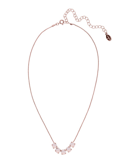 Shaughna Tennis Necklace - NFC84RGROW - <p>The Shaughna Tennis Necklace features five crystals on a delicate adjustable chain. From Sorrelli's Rose Water collection in our Rose Gold-tone finish.</p>