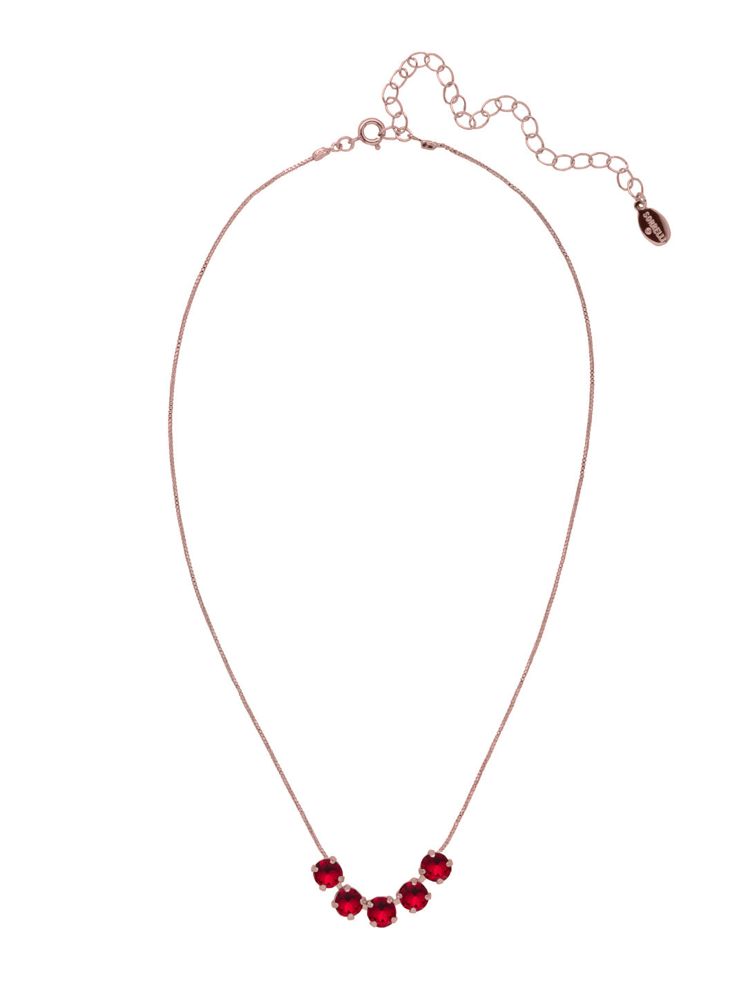 Shaughna Tennis Necklace - NFC84RGSI - <p>The Shaughna Tennis Necklace features five crystals on a delicate adjustable chain. From Sorrelli's Siam collection in our Rose Gold-tone finish.</p>