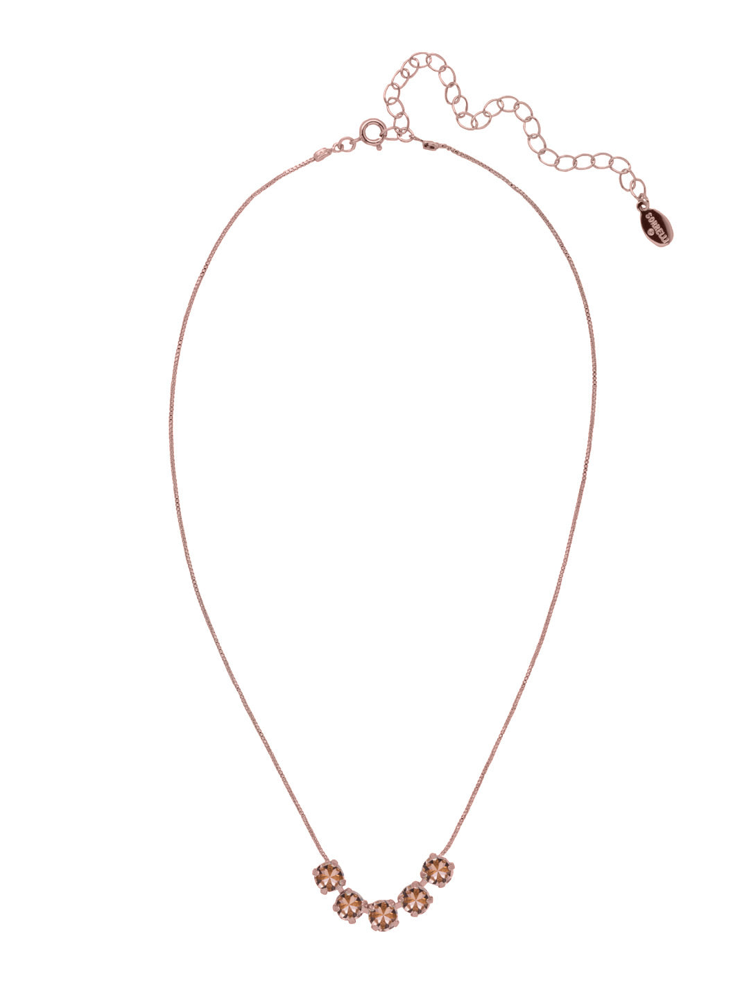 Shaughna Tennis Necklace - NFC84RGVIN - <p>The Shaughna Tennis Necklace features five crystals on a delicate adjustable chain. From Sorrelli's Vintage Rose collection in our Rose Gold-tone finish.</p>
