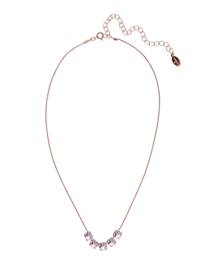 Shaughna Tennis Necklace - NFC84RGVI - <p>The Shaughna Tennis Necklace features five crystals on a delicate adjustable chain. From Sorrelli's Violet collection in our Rose Gold-tone finish.</p>