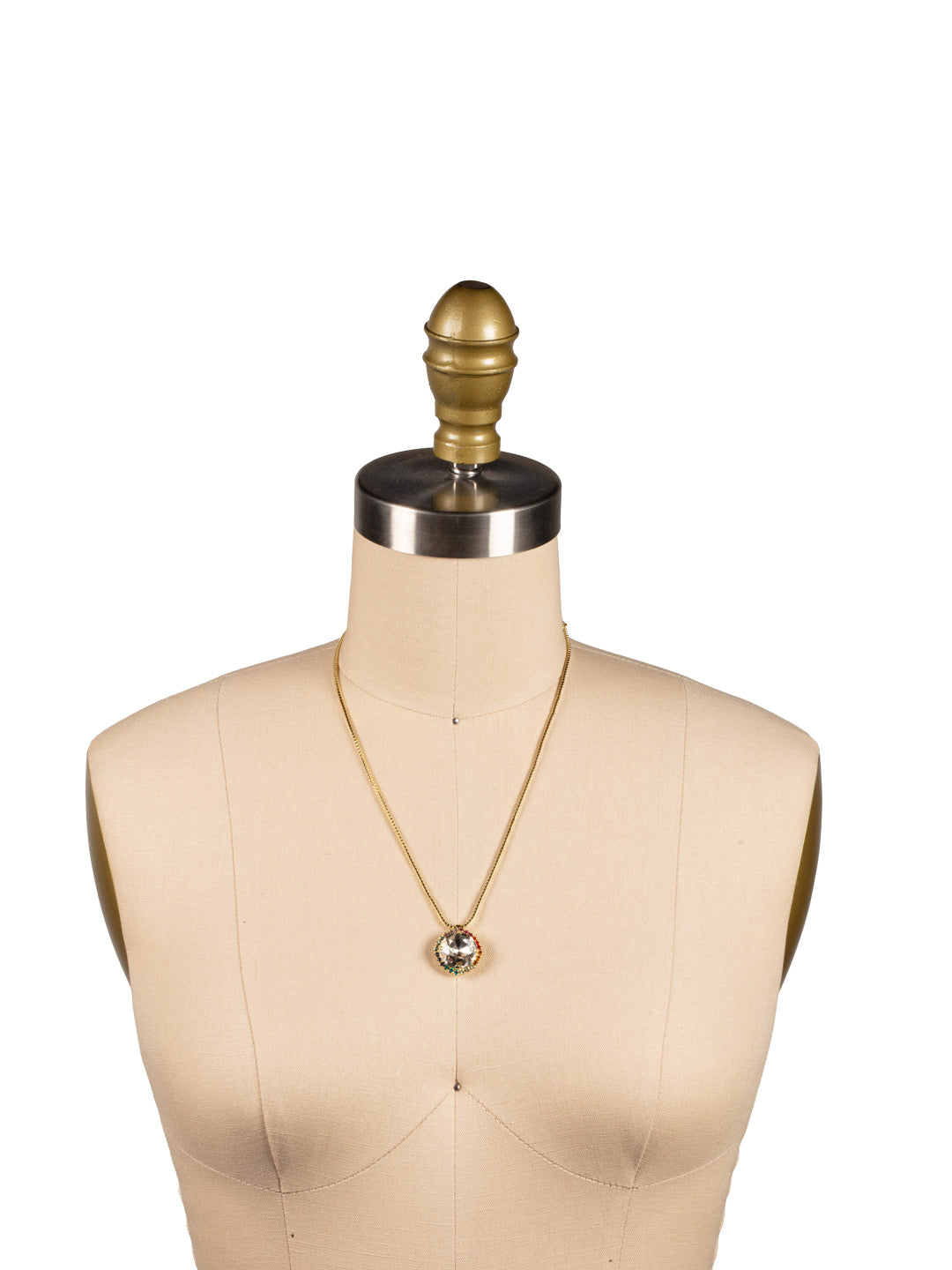 Round Halo Pendant Necklace - NFC85BGPRI