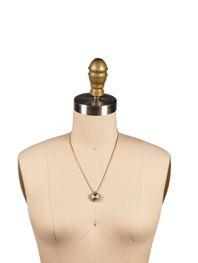 Round Halo Pendant Necklace - NFC85BGPRI