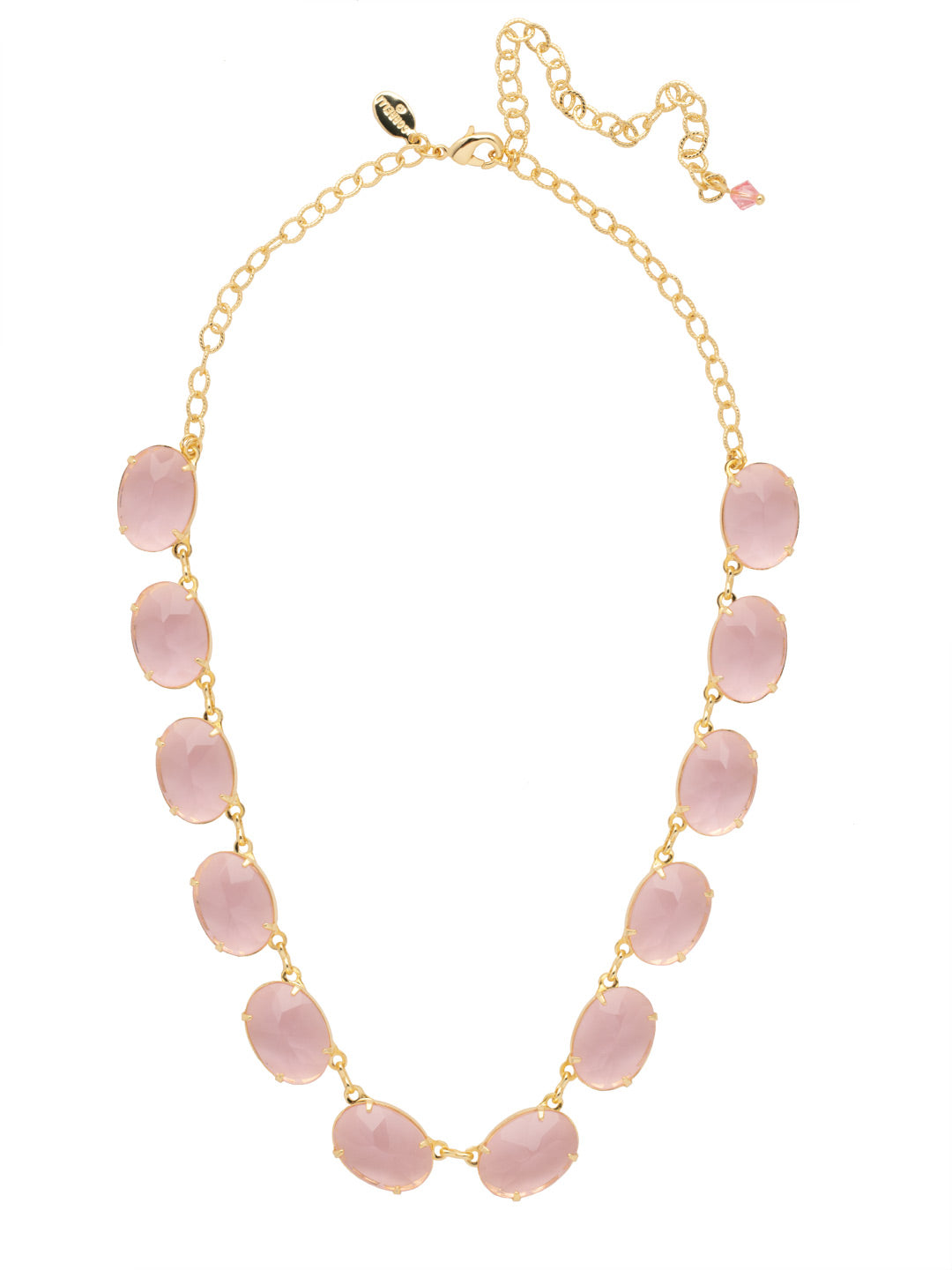 Julianna Oval Statement Necklace - NFD76BGFSK - <p>The Julianna Oval Statement Necklace features a row of open back round candy drop crystals around an adjustable chain, secured with a lobster claw clasp. From Sorrelli's First Kiss collection in our Bright Gold-tone finish.</p>