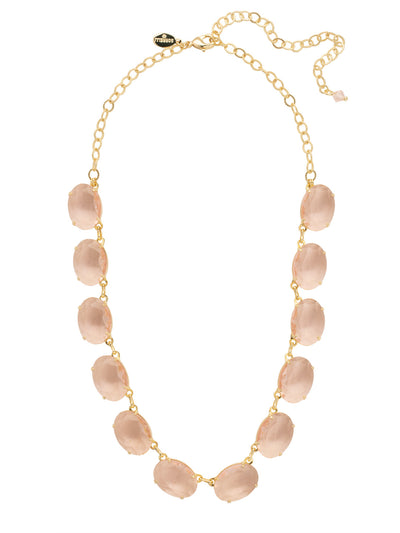 Julianna Oval Statement Necklace - NFD76BGRSU - <p>The Julianna Oval Statement Necklace features a row of open back round candy drop crystals around an adjustable chain, secured with a lobster claw clasp. From Sorrelli's Raw Sugar collection in our Bright Gold-tone finish.</p>