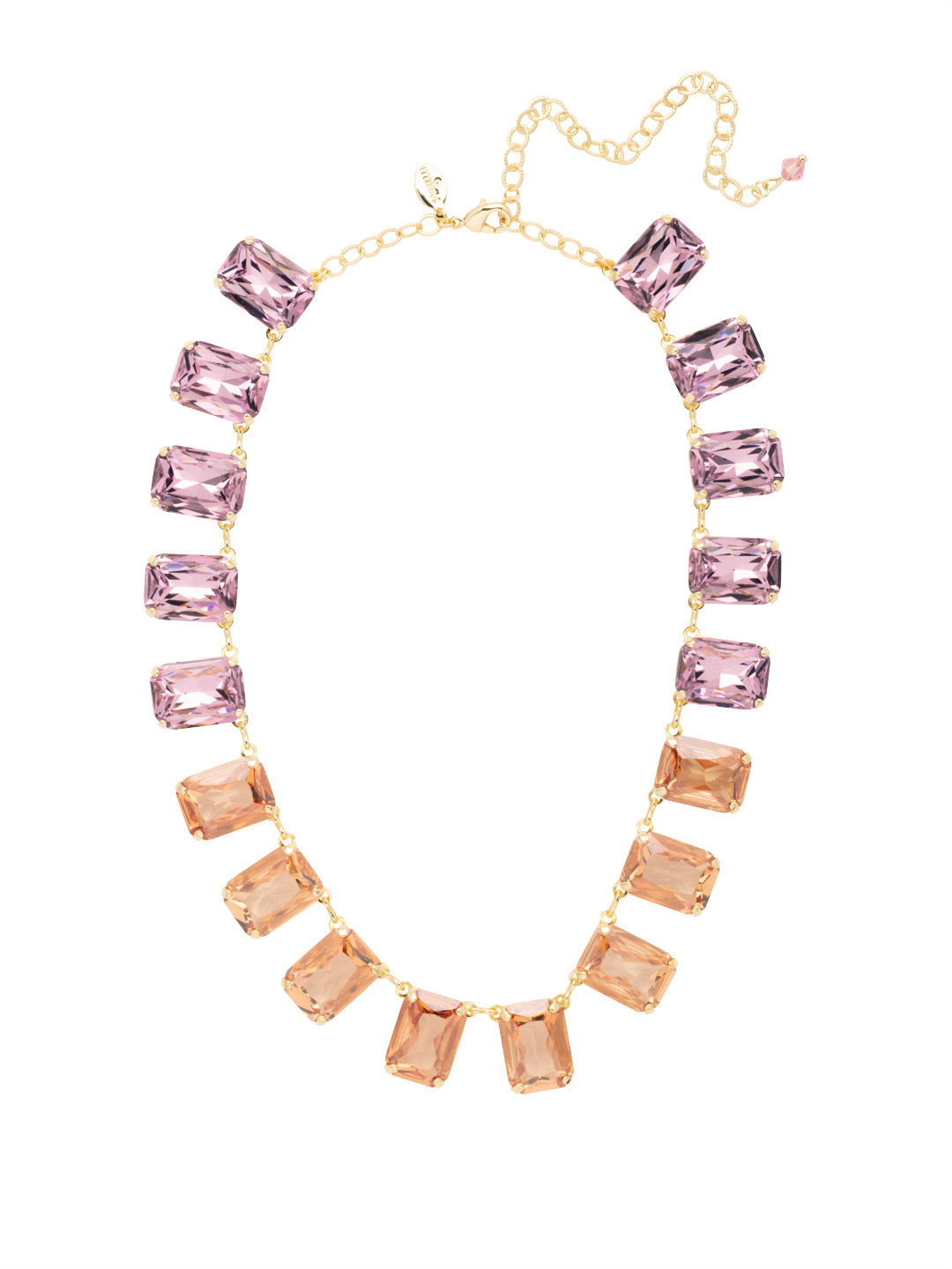 Julianna Emerald Statement Necklace - NFD77BGFSK - <p>The Julianna Emerald Statement Necklace features a row of octagon cut candy drop crystals around an adjustable chain, secured with a lobster claw clasp. From Sorrelli's First Kiss collection in our Bright Gold-tone finish.</p>