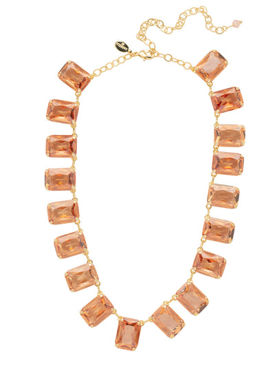 Julianna Emerald Statement Necklace - NFD77BGRSU - <p>The Julianna Emerald Statement Necklace features a row of octagon cut candy drop crystals around an adjustable chain, secured with a lobster claw clasp. From Sorrelli's Raw Sugar collection in our Bright Gold-tone finish.</p>