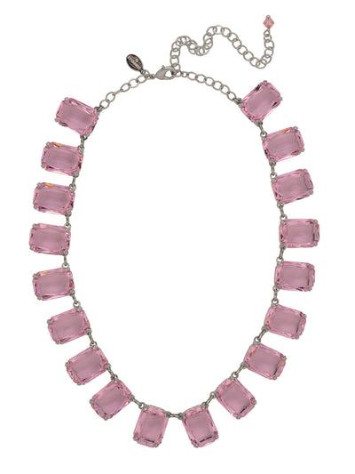 Julianna Emerald Statement Necklace - NFD77PDPPN - <p>The Julianna Emerald Statement Necklace features a row of octagon cut candy drop crystals around an adjustable chain, secured with a lobster claw clasp. From Sorrelli's Pink Pineapple collection in our Palladium finish.</p>