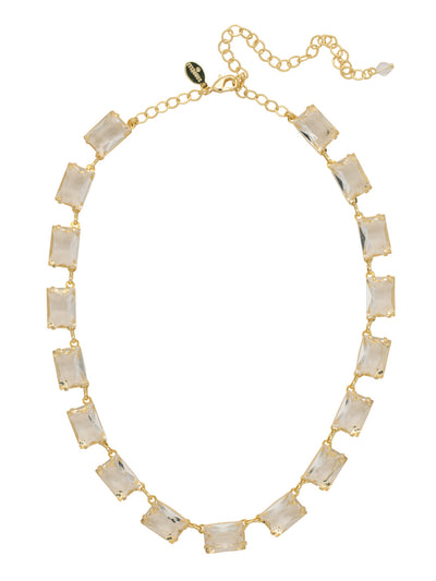 Julianna Mini Emerald Cut Statement Necklace - NFD78BGCRY - <p>The Julianna Mini Cut Statement Necklace features a row of emerald cut candy drop crystals around an adjustable chain, secured with a lobster claw clasp. From Sorrelli's Crystal collection in our Bright Gold-tone finish.</p>