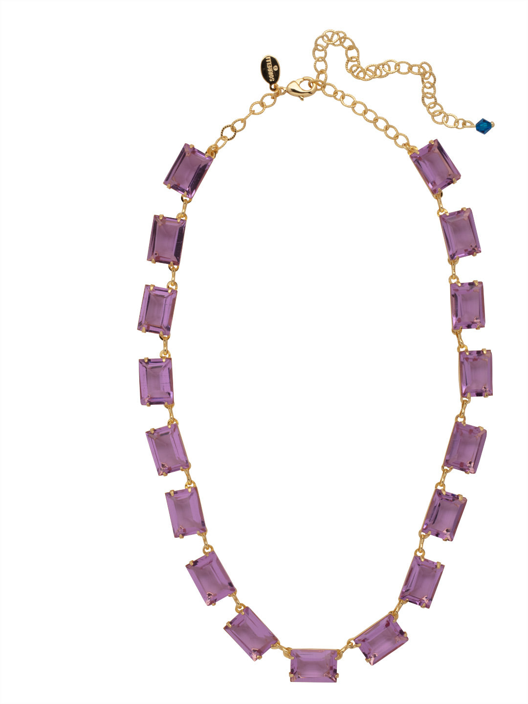 Julianna Mini Emerald Cut Statement Necklace - NFD78BGHBR - <p>The Julianna Mini Cut Statement Necklace features a row of emerald cut candy drop crystals around an adjustable chain, secured with a lobster claw clasp. From Sorrelli's Happy Birthday Redux collection in our Bright Gold-tone finish.</p>