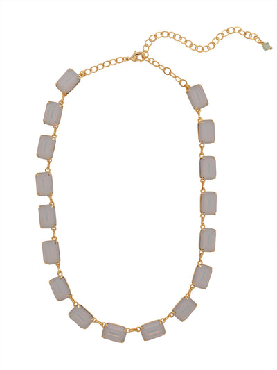 Julianna Mini Emerald Cut Statement Necklace - NFD78BGSGR - <p>The Julianna Mini Cut Statement Necklace features a row of emerald cut candy drop crystals around an adjustable chain, secured with a lobster claw clasp. From Sorrelli's Sage Green collection in our Bright Gold-tone finish.</p>