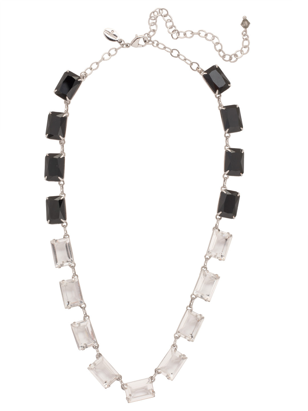 Julianna Mini Emerald Cut Statement Necklace - NFD78PDSNI - <p>The Julianna Mini Cut Statement Necklace features a row of emerald cut candy drop crystals around an adjustable chain, secured with a lobster claw clasp. From Sorrelli's Starry Night collection in our Palladium finish.</p>