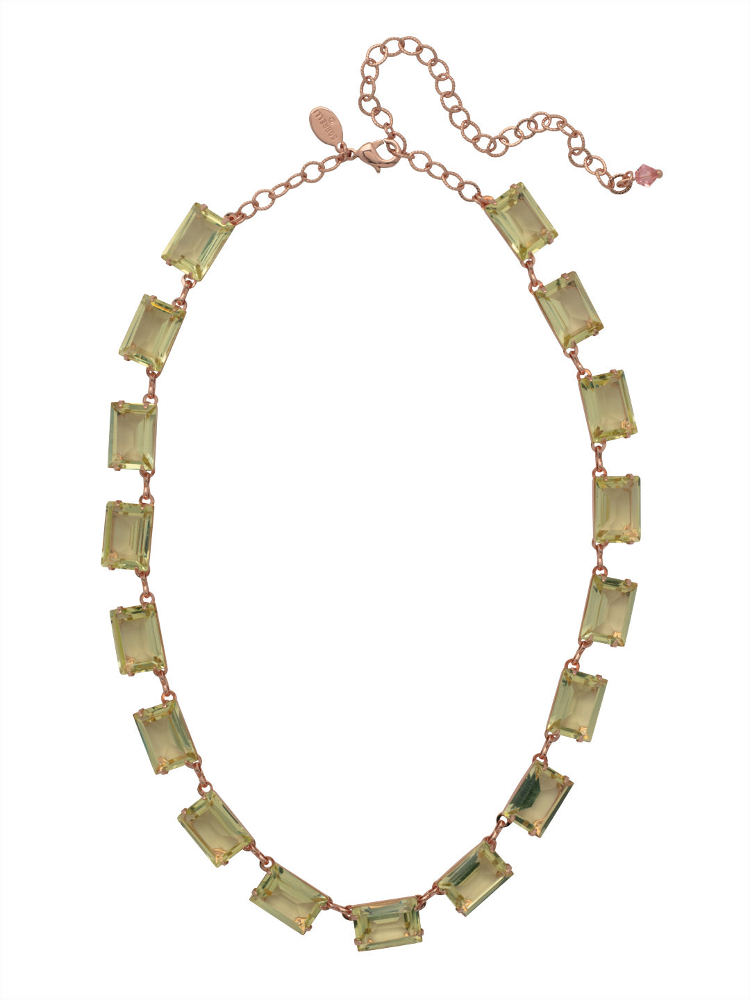 Julianna Mini Emerald Cut Statement Necklace - NFD78RGPPN - <p>The Julianna Mini Cut Statement Necklace features a row of emerald cut candy drop crystals around an adjustable chain, secured with a lobster claw clasp. From Sorrelli's Pink Pineapple collection in our Rose Gold-tone finish.</p>