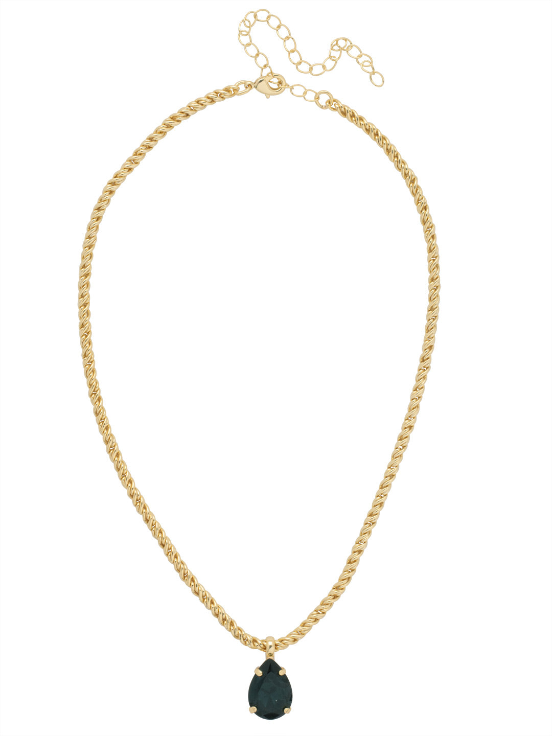 Eileen Pendant Necklace - NFF10BGMON - <p>The Eileen Pendant Necklace features a single pear cut candy gem on an adjustable rope chain, secured by a lobster claw clasp. From Sorrelli's Montana collection in our Bright Gold-tone finish.</p>
