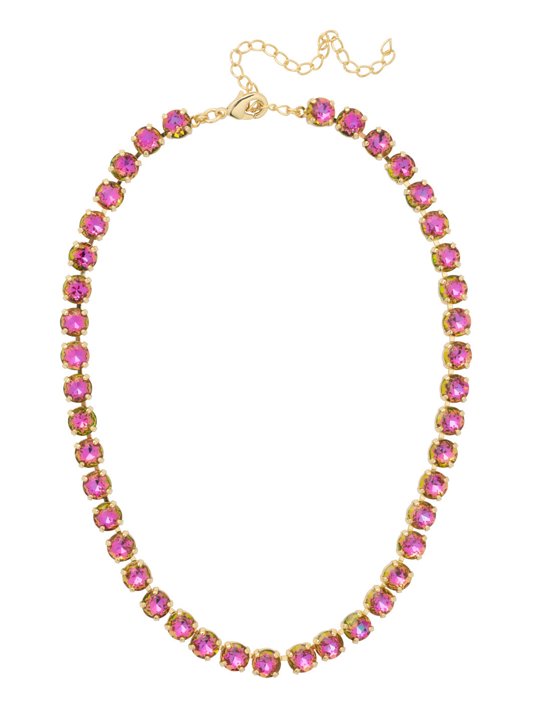 Matilda Tennis Necklace - NFJ4BGFIS - <p>The Matilda Tennis Necklace features a repeating line of round cut crystals on an adjustable chain, secured with a lobster claw clasp. From Sorrelli's Fireside collection in our Bright Gold-tone finish.</p>