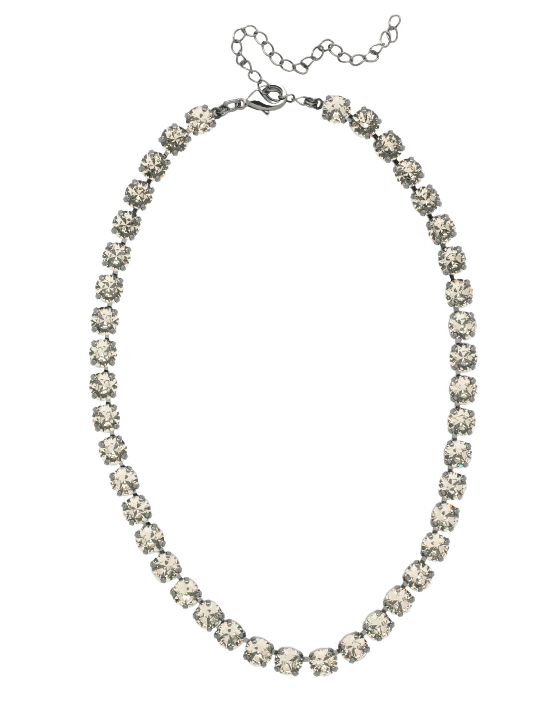 Matilda Tennis Necklace - NFJ4GMBD - <p>The Matilda Tennis Necklace features a repeating line of round cut crystals on an adjustable chain, secured with a lobster claw clasp. From Sorrelli's Black Diamond collection in our Gun Metal finish.</p>