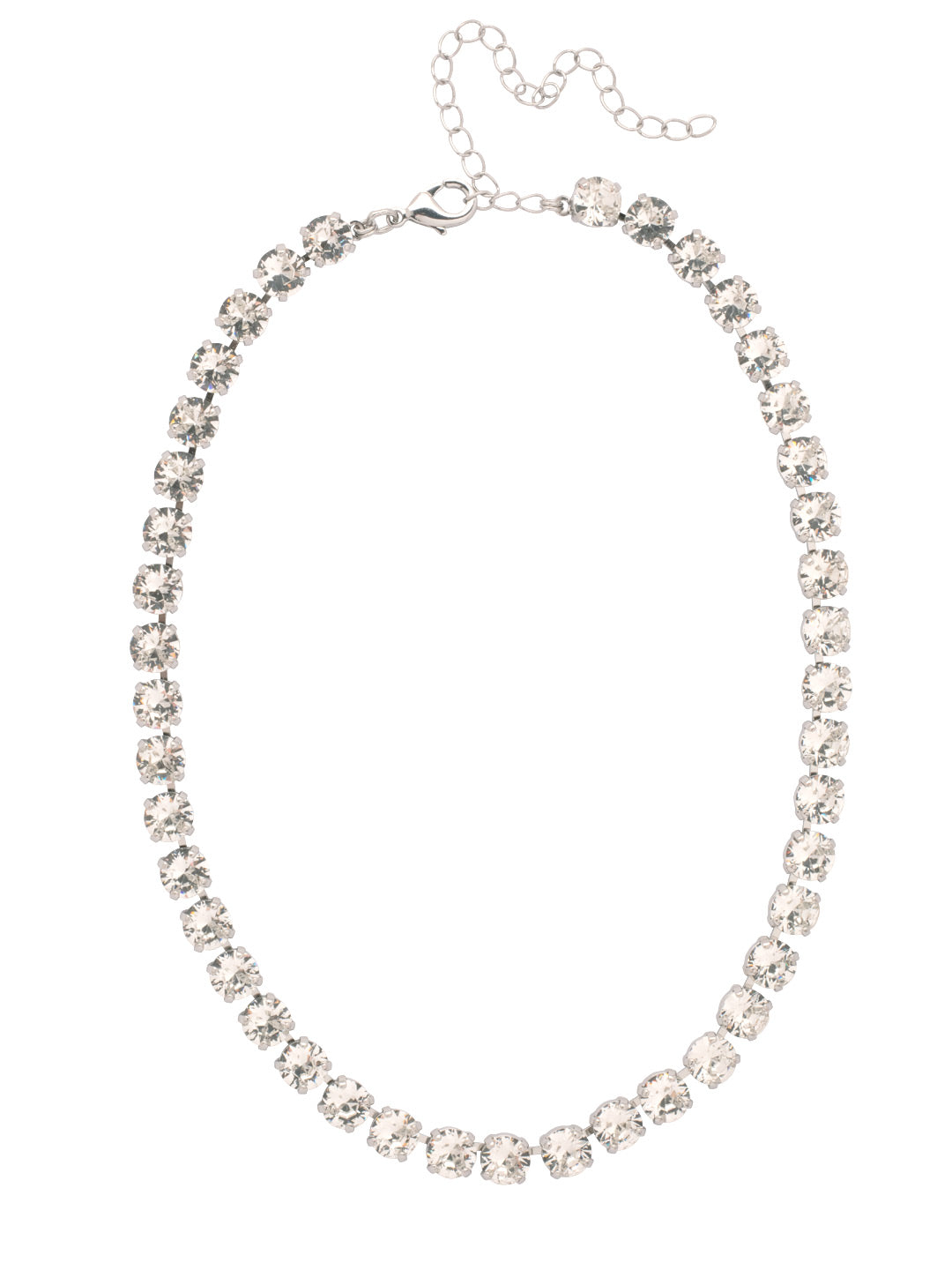 Matilda Tennis Necklace - NFJ4PDCRY - <p>The Matilda Tennis Necklace features a repeating line of round cut crystals on an adjustable chain, secured with a lobster claw clasp. From Sorrelli's Crystal collection in our Palladium finish.</p>