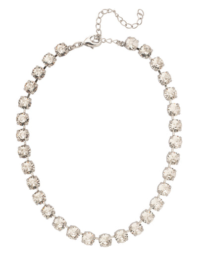 Matilda Choker Necklace - NFJ80PDCRY - <p>The Matilda Choker Necklace features classic round-cut crystals on a shorter chain. At the shortest length the necklace sits at 13 inches and at the longest length sits at 16 inches. From Sorrelli's Crystal collection in our Palladium finish.</p>