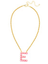 E Initial Rope Pendant Necklace