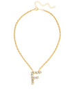 F Initial Rope Pendant Necklace