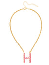 H Initial Rope Pendant Necklace