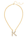 K Initial Rope Pendant Necklace