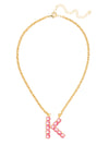 K Initial Rope Pendant Necklace