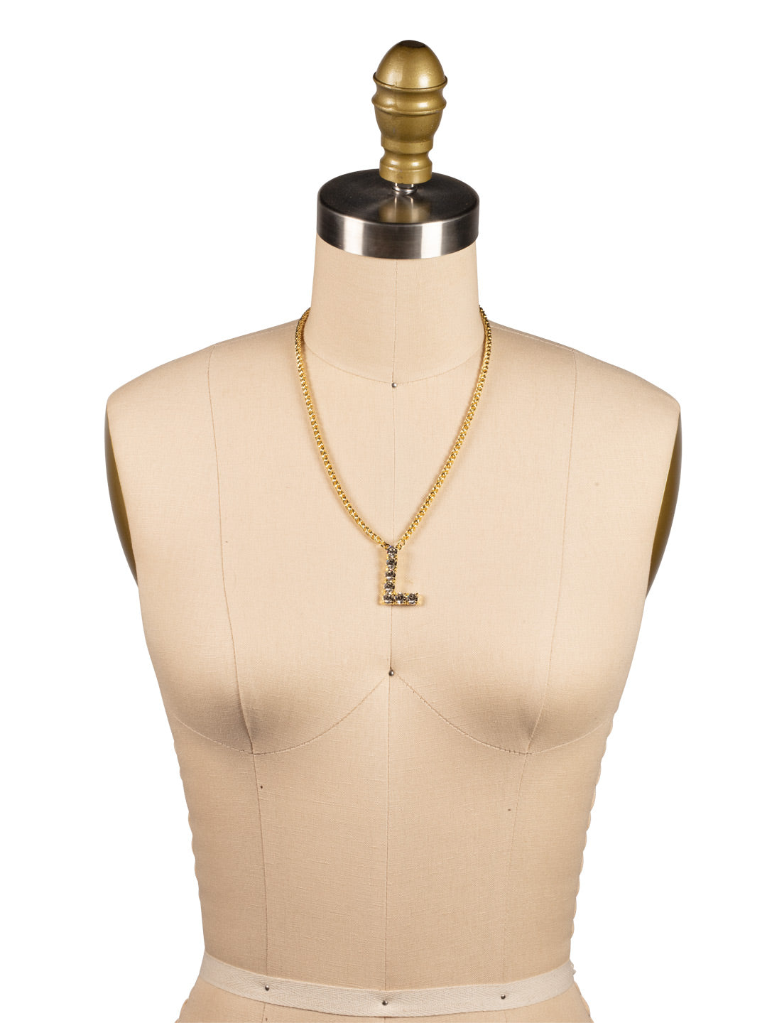 L Initial Rope Pendant Necklace - NFK31BGCRY