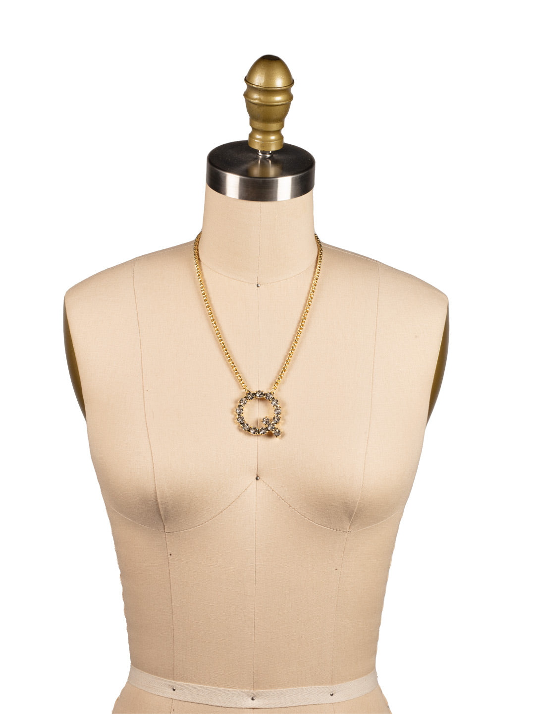 Q Initial Rope Pendant Necklace - NFK36BGCRY