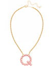 Q Initial Rope Pendant Necklace