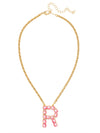 R Initial Rope Pendant Necklace