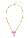 T Initial Rope Pendant Necklace