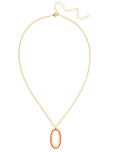 Tori Pendant Necklace - NFL3BGFIS - <p>The Tori Pendant Necklace features a single rhinestone embellished chain link on an adjustable chain, secured with a lobster claw clasp. From Sorrelli's Fireside collection in our Bright Gold-tone finish.</p>