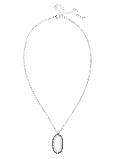 Tori Pendant Necklace - NFL3PDASP - <p>The Tori Pendant Necklace features a single rhinestone embellished chain link on an adjustable chain, secured with a lobster claw clasp. From Sorrelli's Aspen SKY collection in our Palladium finish.</p>