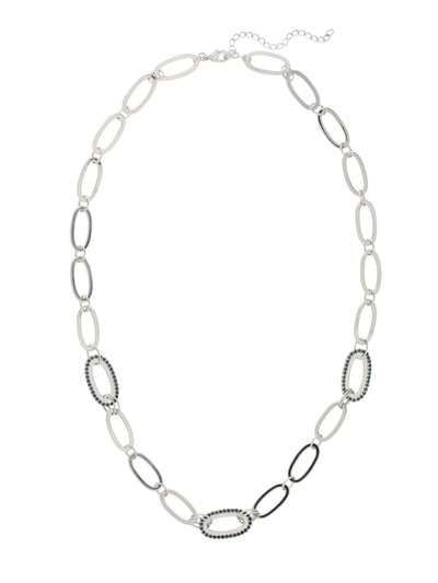 Tori Long Necklace - NFL45PDASP - <p>The Tori Long Necklace features alternating rhinestone and metal chain links on an adjustable chain secured with a lobster claw clasp. From Sorrelli's Aspen SKY collection in our Palladium finish.</p>