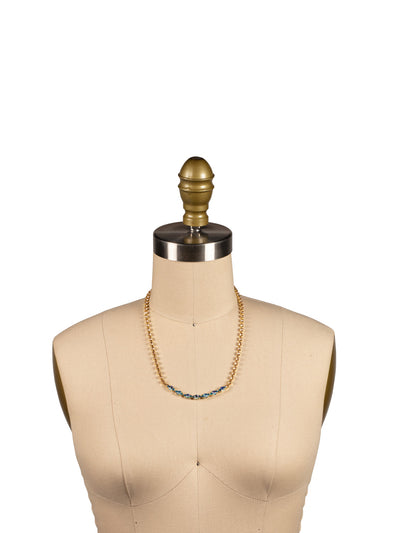 Clarissa Rhinestone Chain Tennis Necklace - NFL6BGPRT