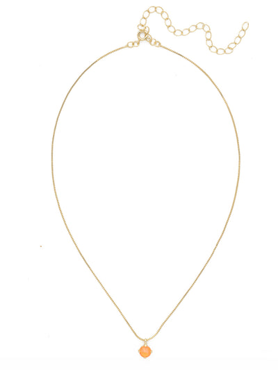 Aria Studded Pendant Necklace - NFL88BGPRT - <p>The Aria Studded Pendant Necklace features a single small round cut crystal dangling from a delicate chain, secured with a spring ring clasp. From Sorrelli's Portofino collection in our Bright Gold-tone finish.</p>