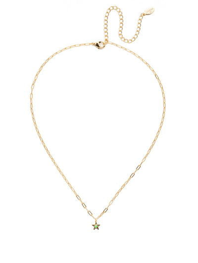 Dara Pendant Necklace - NFL89BGETG - <p>The Dara Pendant Necklace features a single crystal embellished star charm dangling from an adjustable chain, secured by a lobster claw clasp. From Sorrelli's Electric Green  collection in our Bright Gold-tone finish.</p>
